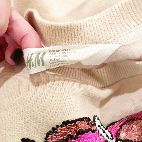 H&M 4T sequin unicorn sweatshirt - Picture 7 of 7